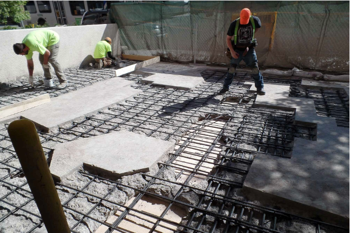 Concrete restoration site work